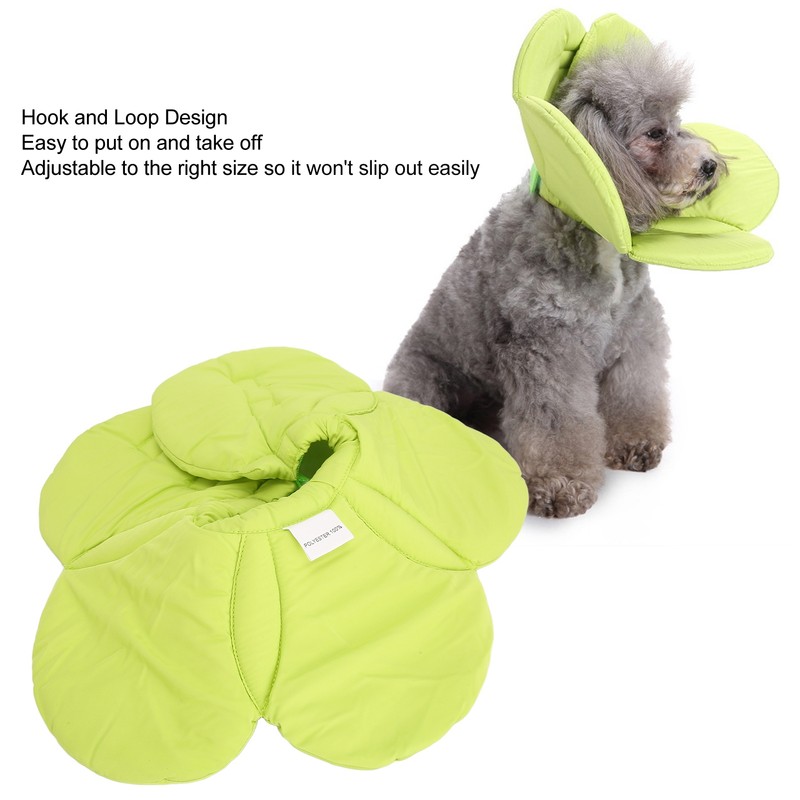 Pet Recovery Collar Adjustable Lightweight Prevent Licking Sunflower Shape Cute