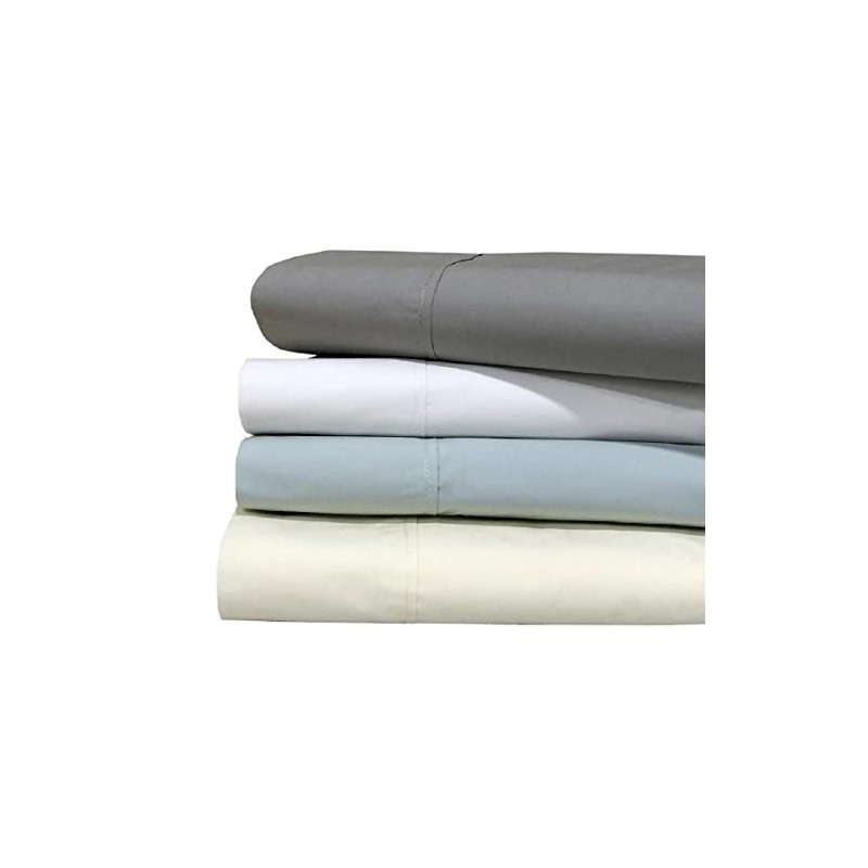 Oversized (120x112) Cotton Percale Flat Sheet Only for King Beds,
