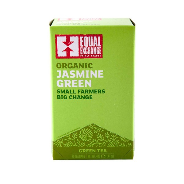 Equal Exchange Organic Jasmine Green Tea, 20-Count (Pack of 3)