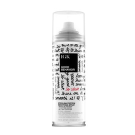 IGK GOOD BEHAVIOR Spirulina Protein Smoothing Spray | Frizz Control + Heat Protectant | Vegan + Cruelty Free | 5.6 Oz