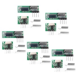 5 PCS 433mhz Wireless RF Transmitter and Receiver with Antenna Ask Remote Control Module DIY Kit for Arduino