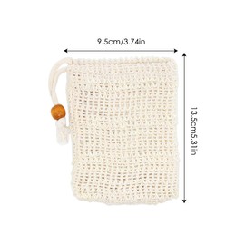 BetterJonny Soap Bags, Natural Fibre Soap Bags Organic Soap Bag with Pouch Holder Sisal Soap Bag for Foaming or Drying Soaps Pack of 10