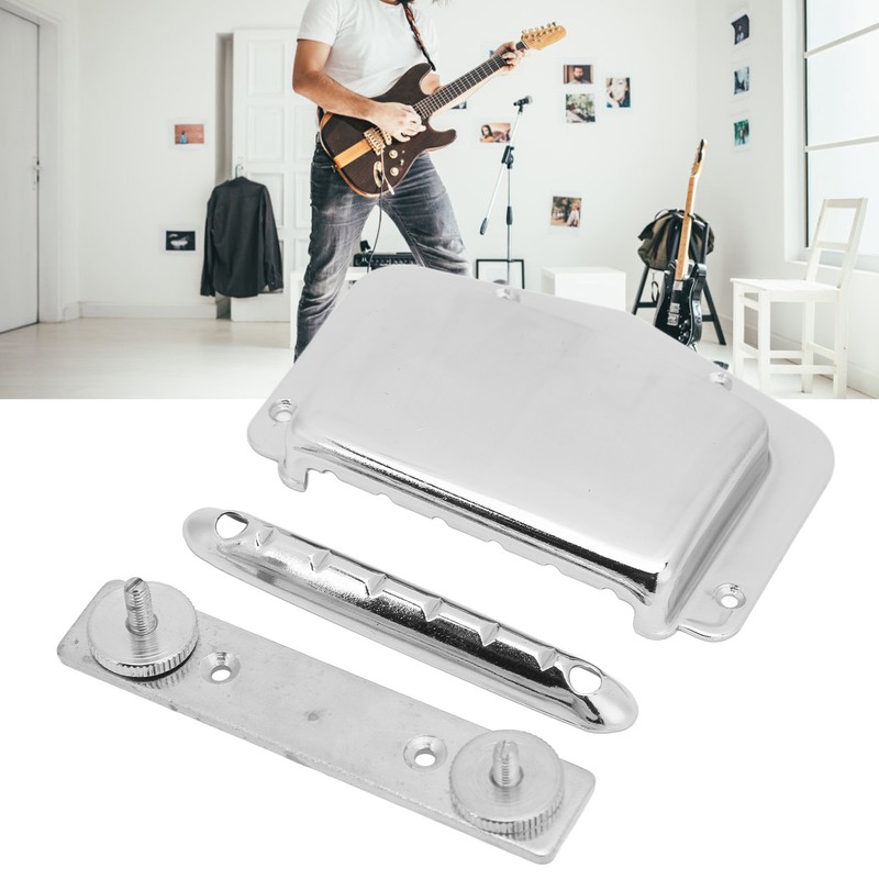Guitar Bridge Cover Metal Shell Bridge Protector with Screw Stringed