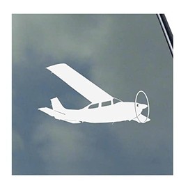 Cessna 210 Centurion Pilot in Flight Vinyl Sticker Decal Flight School Travel Training