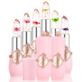 MEFESE Flower Jelly Lip Balm Set Temperature Color Changing Lipstick Long-Lasting Moisturising Cream Lips Makeup Set Lip Care Daily Use