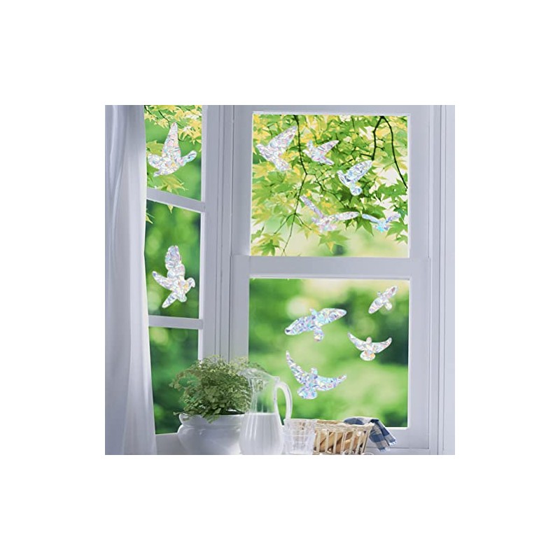 11 Pegatinas Anticolisión para Ventanas, Protección contra Pájaros, Decoración de