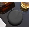 Stainless Steel Hip Flask Round for Spirits, 24 cl, Black