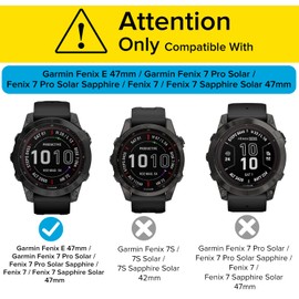 ivoler Pack of 4 Protective Glass Screen Protectors for Garmin Fenix E 47 mm / Garmin Fenix 7 Pro Solar/Fenix 7 Pro Solar Sapphire/Fenix 7 / Fenix 7 Sapphire Solar 47 mm, 9H Hardness Protection Glass,