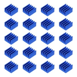 QUARKZMAN Pack of 20 9 x 9 x 5 mm Heatsinks Aluminium Radiator Heatsink Cooling with Thermal Blue Sticker for Chip CPU Transistor FET IC Amplifier Sapphire