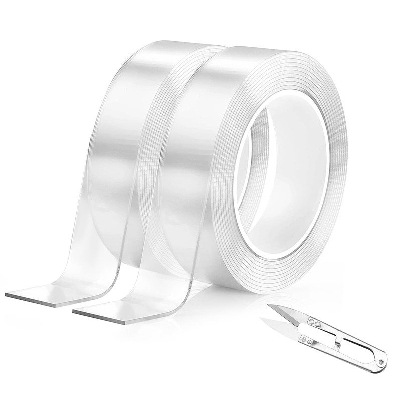 Cinta Doble Cara Extrafuerte,2 Rollos 5M Nano Tape Reutilizable,Impermeable