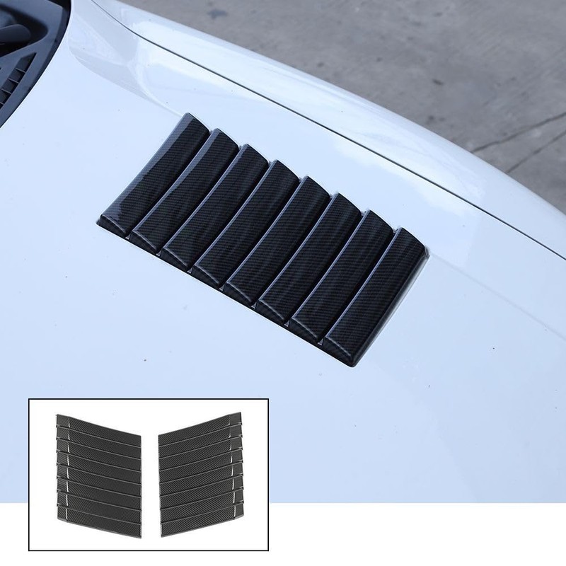MNMSYH Hood Engine Air Vent Outlet Cover Trim Bezels Carbon