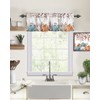 Fall Thanksgiving Kitchen Curtains Valances for Windows Watercolor Autumn Pumpkins