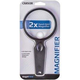 Carson MagniView Handheld 2x Magnifier with 4.5x Spot Lens