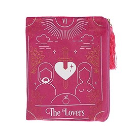 Grindstore FT_54430 Bag with Zip | The Lovers Tarot Card | 1 Piece 26 g, Pink, rose, Casual