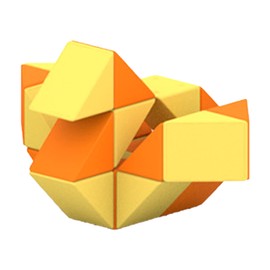 Magic Snake, Magic Snake, Stress Relief, Brain Training, Intelligence Game, Magic Cube, 3D Puzzle, JellyCube (Orange, 24)