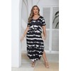 Maxi Dresses for Women 2024 Plus Size with Sleeves V
