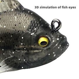 Generic Fishing Soft Plastic Bait Set Box Soft Plastic Bait 6 Pieces prefabricated jig Head Paddle Tail Soft Plastic Bait, bass, Trout, Walleye Snapper, Saltwater Freshwater Fishing Gear, 3