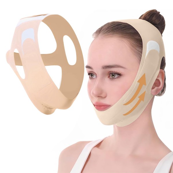 ZOPJUMA Double chin remover lifting mask, reusable V-line mask, can