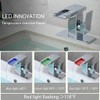 AVSIILE LED Bathroom Sink Faucet, Chrome Waterfall Single Hole Handle