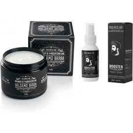 Kit de Crecimiento para Barba y Bigote (Tratamiento 1 Mes) | Bálsamo con 20% Bergamota y Tónico Estimulador | Rellena Huecos, Engrosa y Fortalece el V