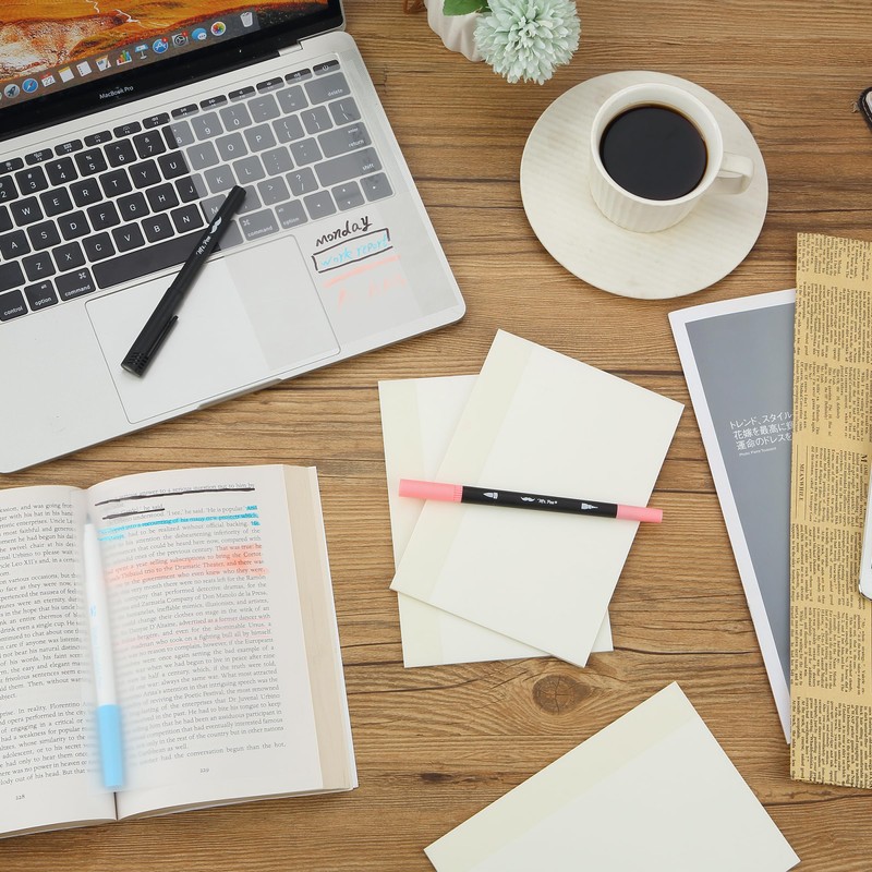 Mr. Pen- Transparent Sticky Notes, 5"x7", 200 Sheets, White, See