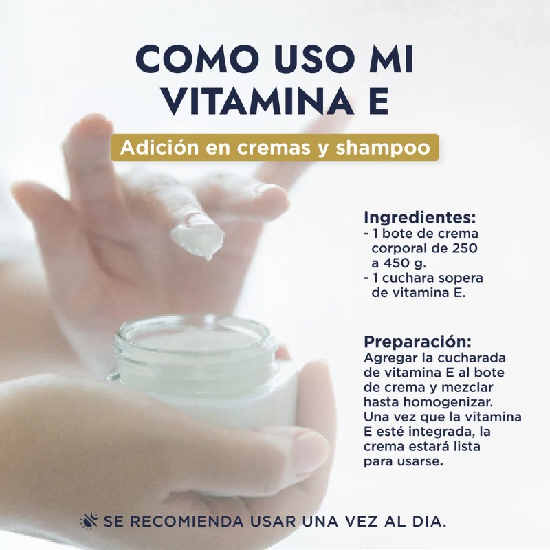 Vitamina E Pura Uso Cosmético 100 G Con Gotero Momento