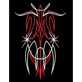 Custom Motorcycle Tank Pinstriping Decal – 10.5" x 7" – Hot Rod – Ships Free!