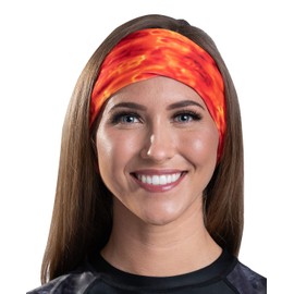 Aqua Design Face Mask for Women: UPF 50+ Motorcycle Ski Cover Balaclava Gaiter: Liquid Lava: Size Large