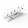 FixtureDisplays® Large Multiple Plate Display Rack Clear Holder 10748