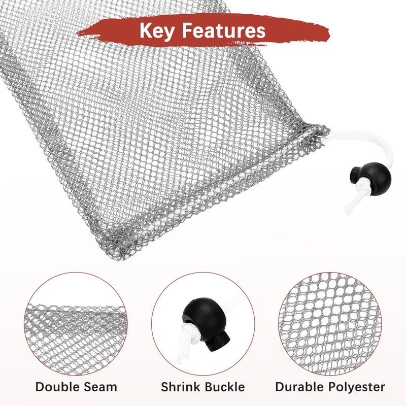 TIXIPEM 15 x 20cm Small Mesh Laundry Bags with Drawstring