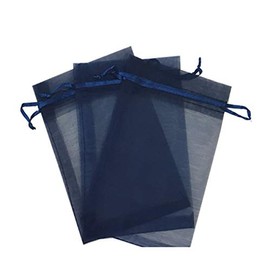 50 Pcs Navy 5x7 Sheer Drawstring Organza Bags Jewelry Pouches Wedding Party Favor Gift Bags Gift Bags Candy Bags [Kyezi Design and Craft]