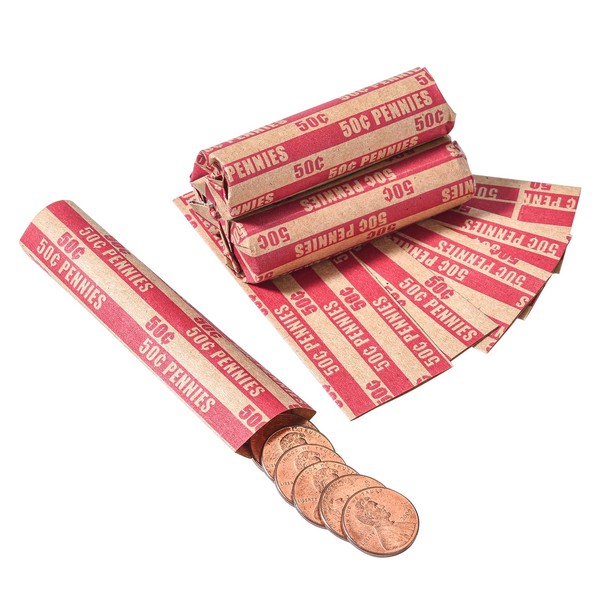Penny Coin Wrappers Penny Sleeves Flat Penny Rolls Wrappers 100PCS