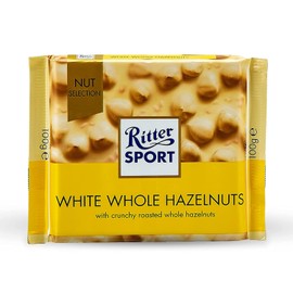 Ritter Sport White Chocolate Hazelnut Bar-Pack of 3