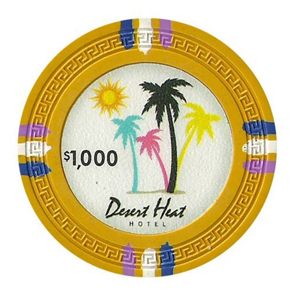 Claysmith Gaming Desert Heat Poker Chip Heavyweight 13.5-Gram Clay Composite