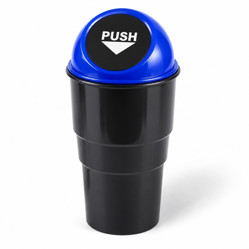 Car Trash Can with Lid for Cup Holder – Compact