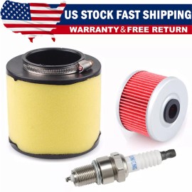 Gearzaar For 1988-2000 Honda FourTrax 300 TRX300 Air Oil Filter Spark Plug Tune Up -Kit