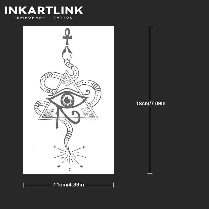 Eye Of Horus Semi Permanent Tattoo Set, 2 Sheets, Matte
