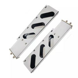 BLVD 30" Mud Flap Hangers Spring Loaded 2.5" Bolt Pattern Stainless Steel Pair