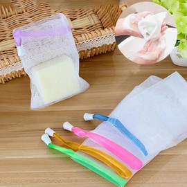 Soap Bag Bar Soap Pouch Mesh Net with Drawstring Closure Foaming Body Drying Soap Holder for Shower 20 PCS