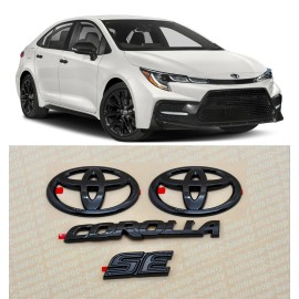 Toyota 4PCS GLOSS 2020-24 TOYOTA COROLLA SE BLACK OUT EMBLEM OVERLAY KIT (00016-12181)