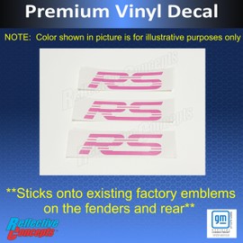 RS Badge Overlay Decals - 93-02 Camaro RS - (Color: Carbon Fiber)