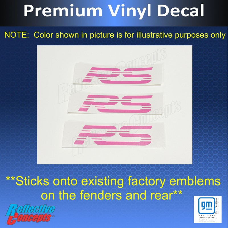 RS Badge Overlay Decals - 93-02 Camaro RS - (Color: