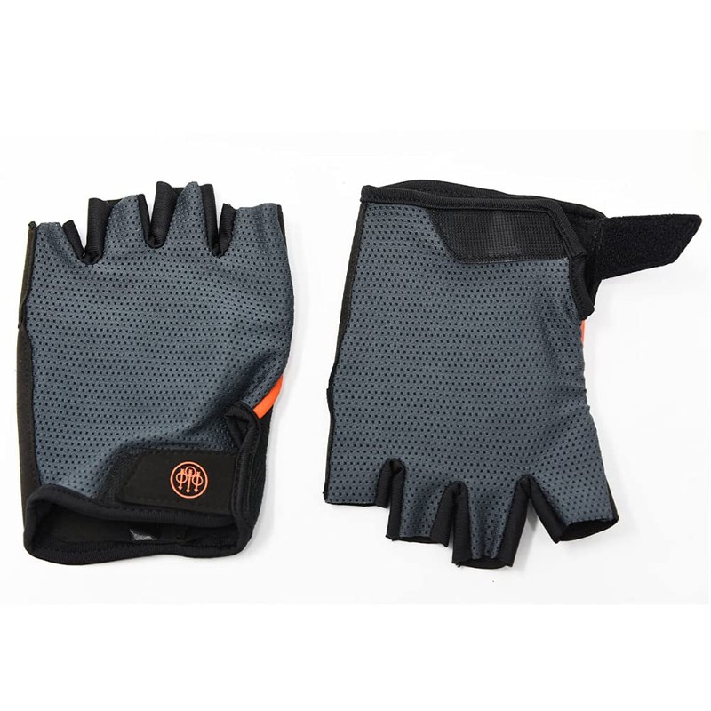 Beretta Unisex Lightweight Fingerless Black/Grey Shooting Mesh Gloves, S
