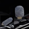 2PCS Plush Car Gear Shift Knob Cover & Handbrake Cover,