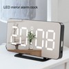 Digital Mirror Alarm Clock 5V Double Alarm Snooze Function LED