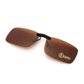 Polarized Unisex Clip on Sunglasses for Myopia Glasses Outdoor/Driving/Fishing(Big-Brown)
