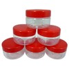 Sunpet J0050 50ml Small Plastic Food Storage Canisters, Red (Pack
