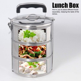 Sunicon 4 Layers Stackable Leak Proof Thermal Lunch Boxes, Thick Stainless Steel Lunch Box Food Container, for Office Work Home Picnic (2 Tier)