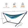 Sweetcrispy Double Hammock with Space Saving Steel Stand Heavy Duty