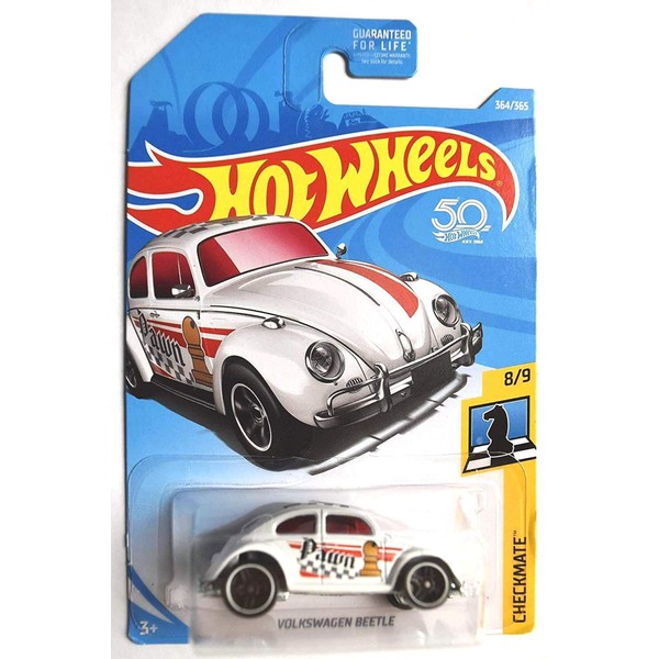 Hot Wheels 2018 50th Anniversary Checkmate Volkswagen Beetle (Pawn) 364/365, White